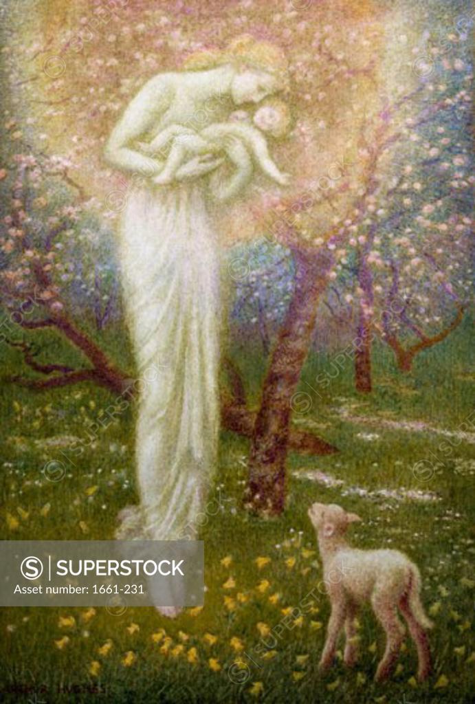 Little Lamb Who Made Thee Arthur Hughes (18321915 British) SuperStock