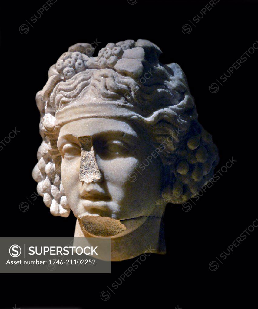 Roman copy of a Greek bust (300100 BC), of Dionysus 300100 BC