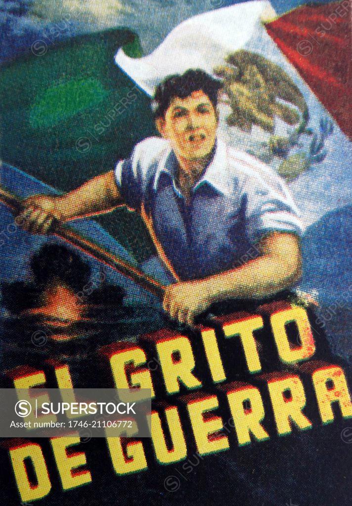 Spanish Civil War Republican propaganda poster declaring el grito de Guerra (the war cry