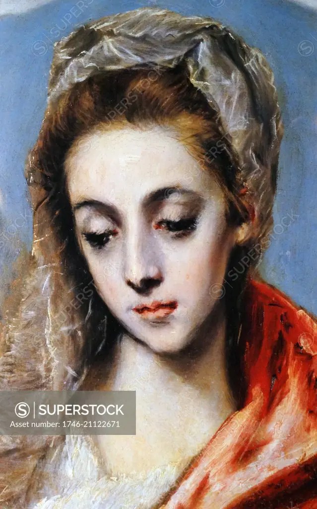 Detail from a painting of the Holy Family with Saint Anne by El Greco