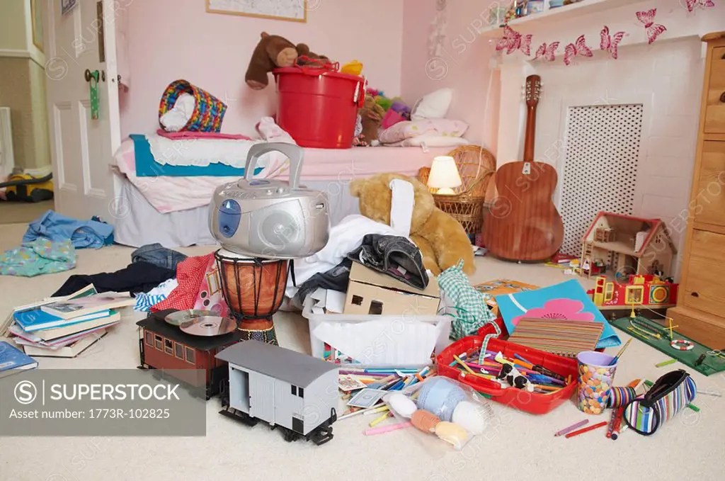 Child´s bedroom in a mess SuperStock