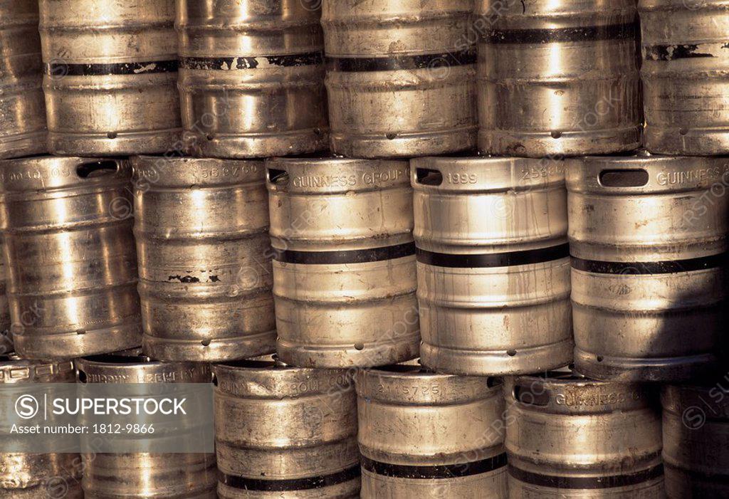 Ireland, Stacks of beer kegs SuperStock