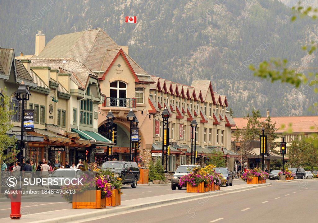 Cascade Plaza mall, Banff Avenue, Banff National Park, Canadian Rocky