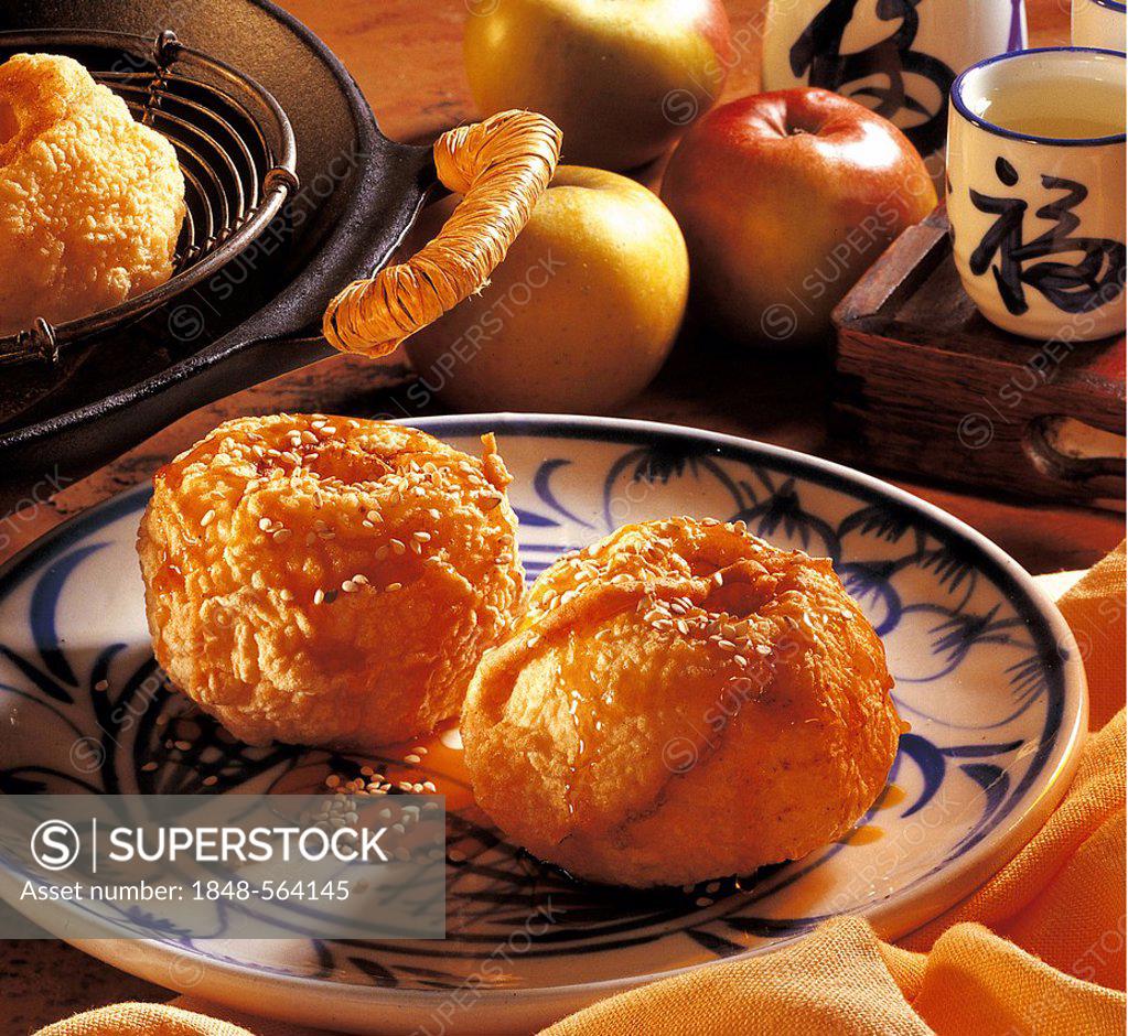 Roasted toffee apple, China SuperStock