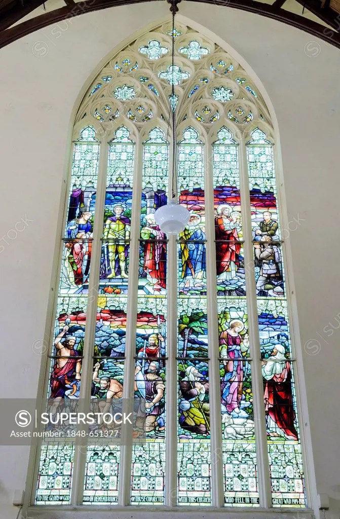 Stainedglass windows, First Church of Otago, a Presbyterian church