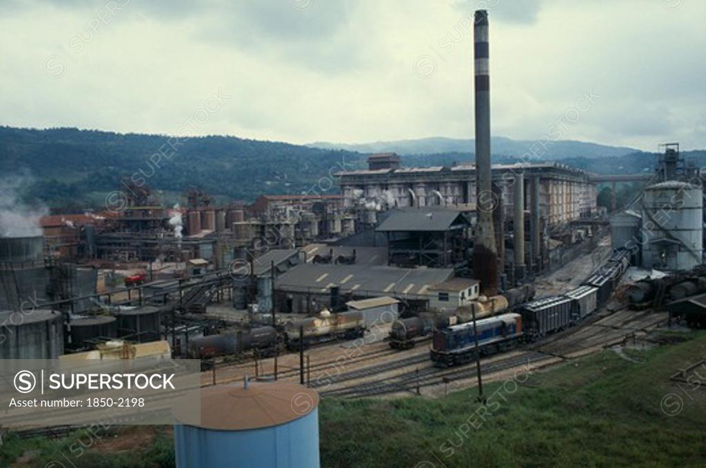West Indies, Jamaica, Mandeville, Bauxite Refinery. SuperStock