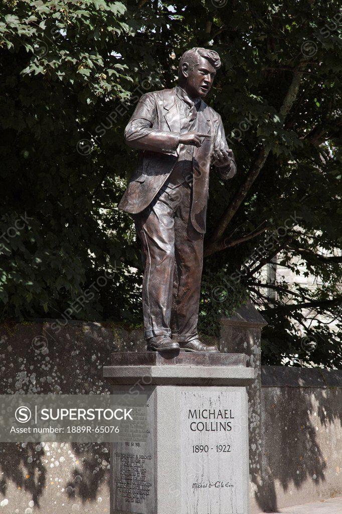 Statue Of Michael Collins, Clonakilty, County Cork, Ireland SuperStock