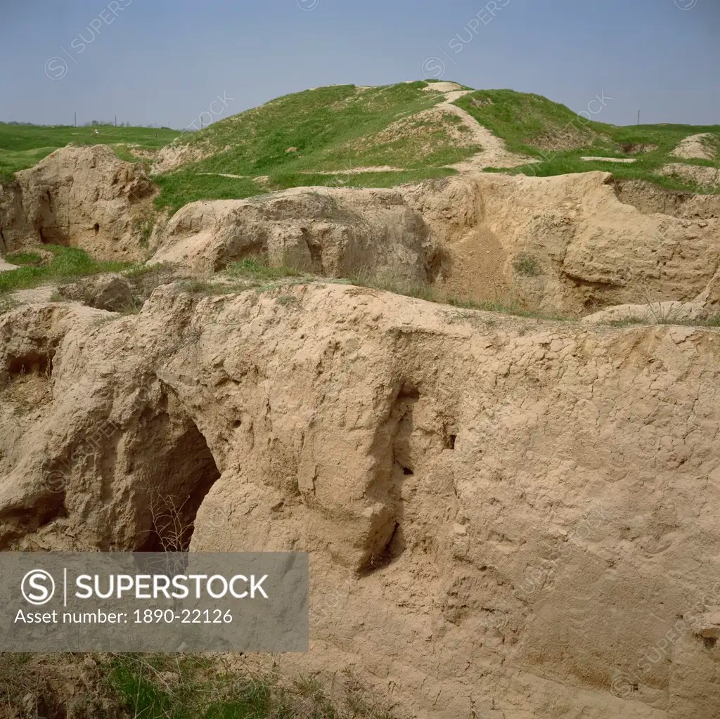 Alexander the Great´s fort dating from 335 BC, Afrasiab archaeological