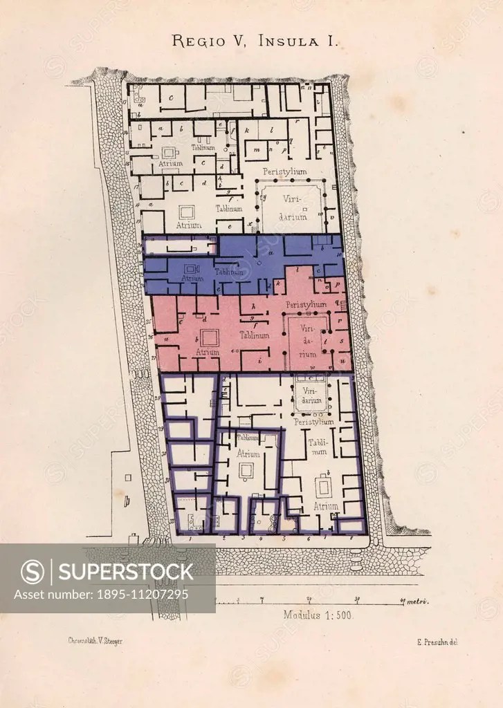 Map of the house of Lucius Caecilius Iucundus, Regio V, Insula I, showing atrium, tablinum, and