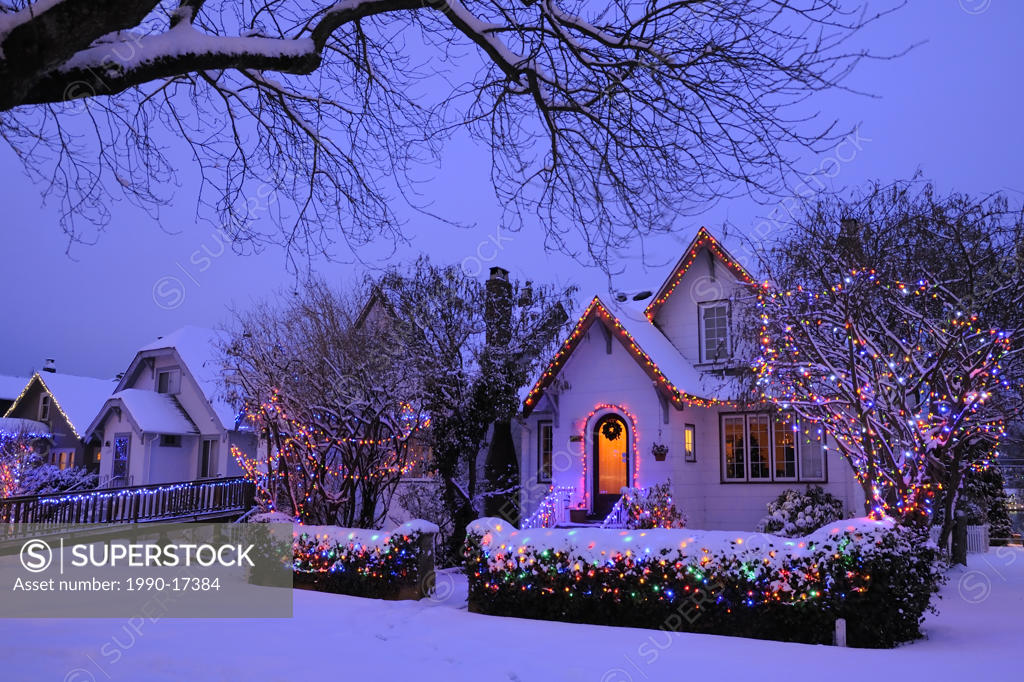 Trinity St. Christmas light display, Vancouver, British Columbia