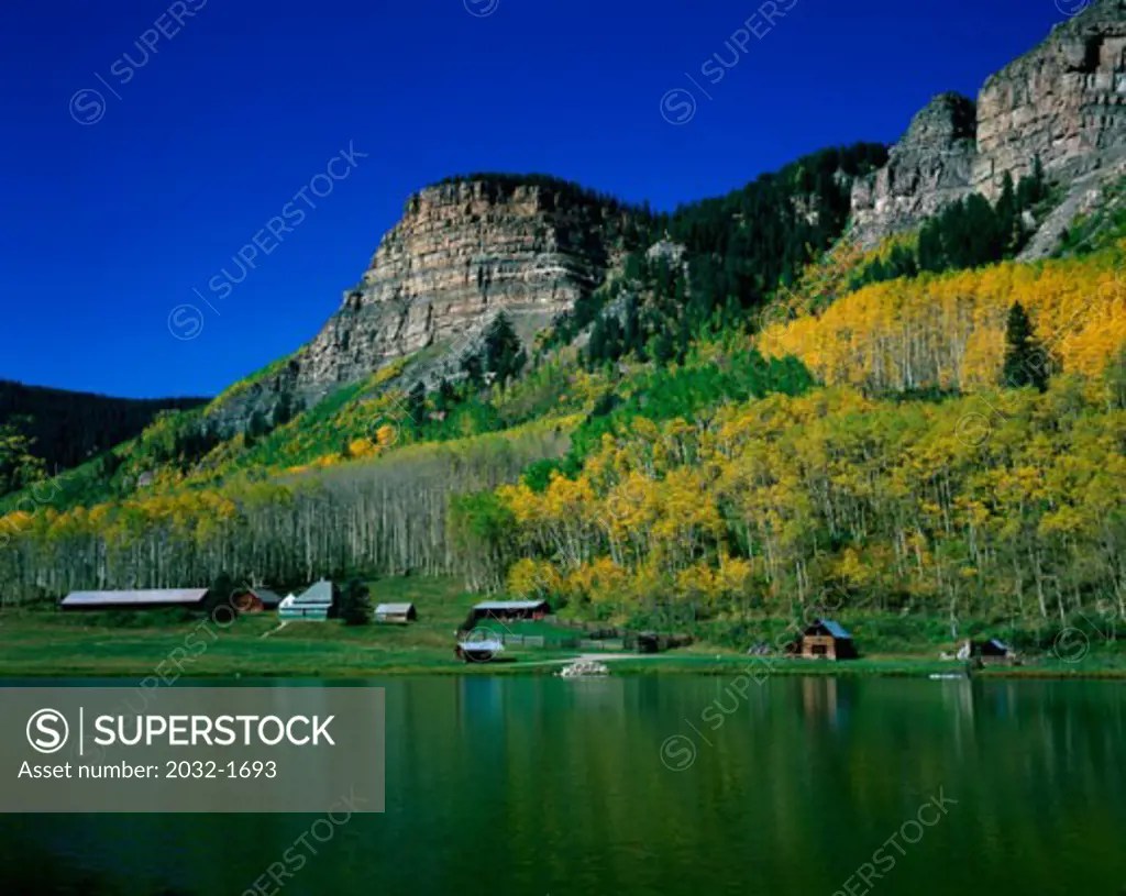 Panoramic view of Trout lake, Colorado, USA SuperStock