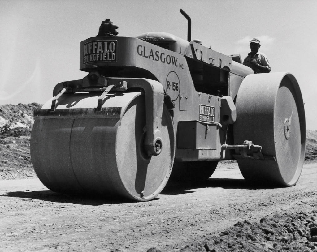 Man driving a steamroller Stock Photo 25523946 Superstock