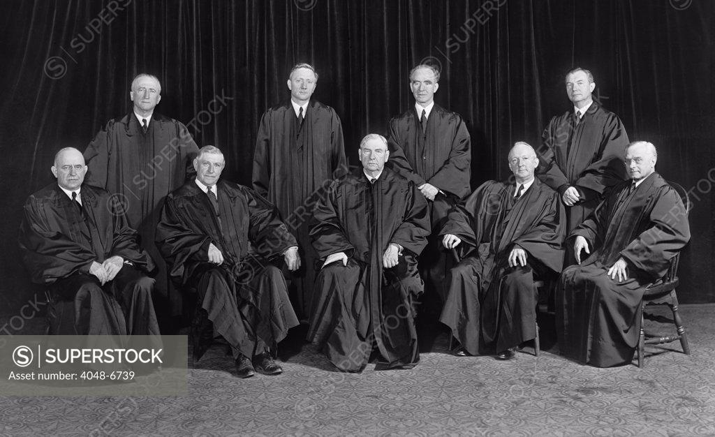 Stone Court. United States Supreme Court group portrait. Center front