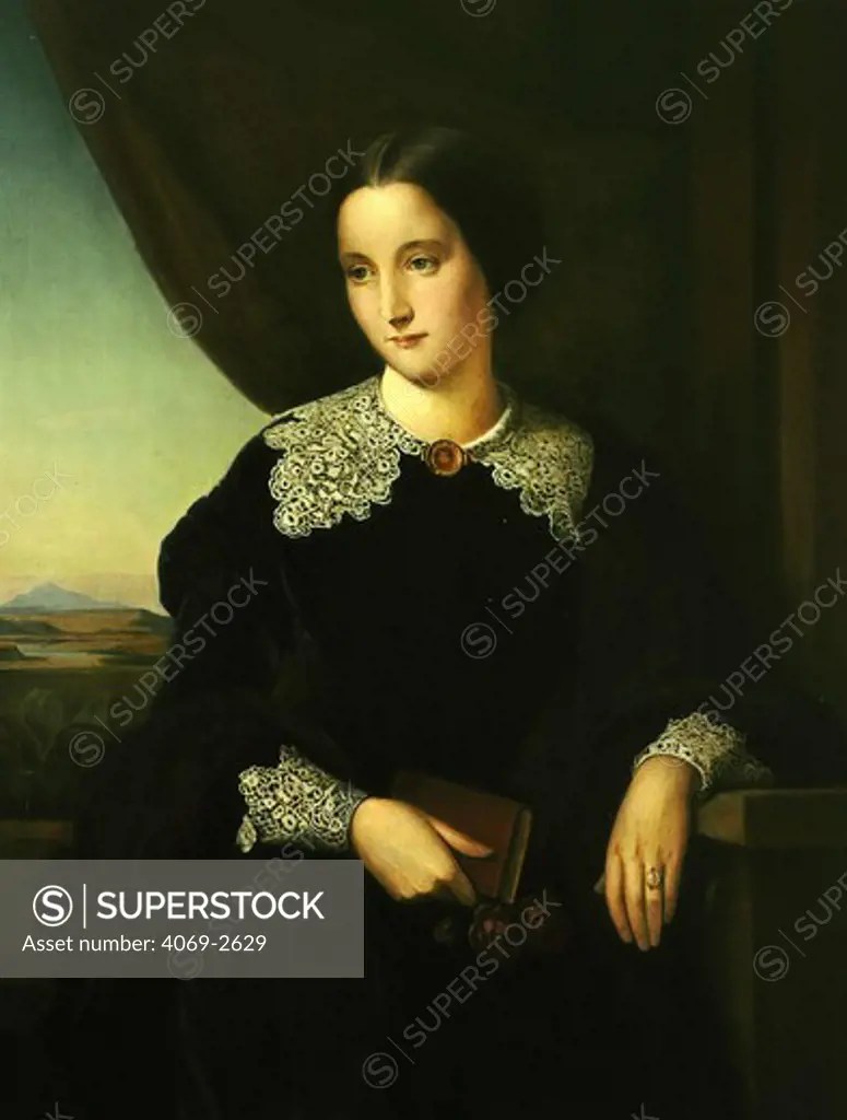 Matilda WESENDONK, singer of Wagner by Fritz Haas, after painting by