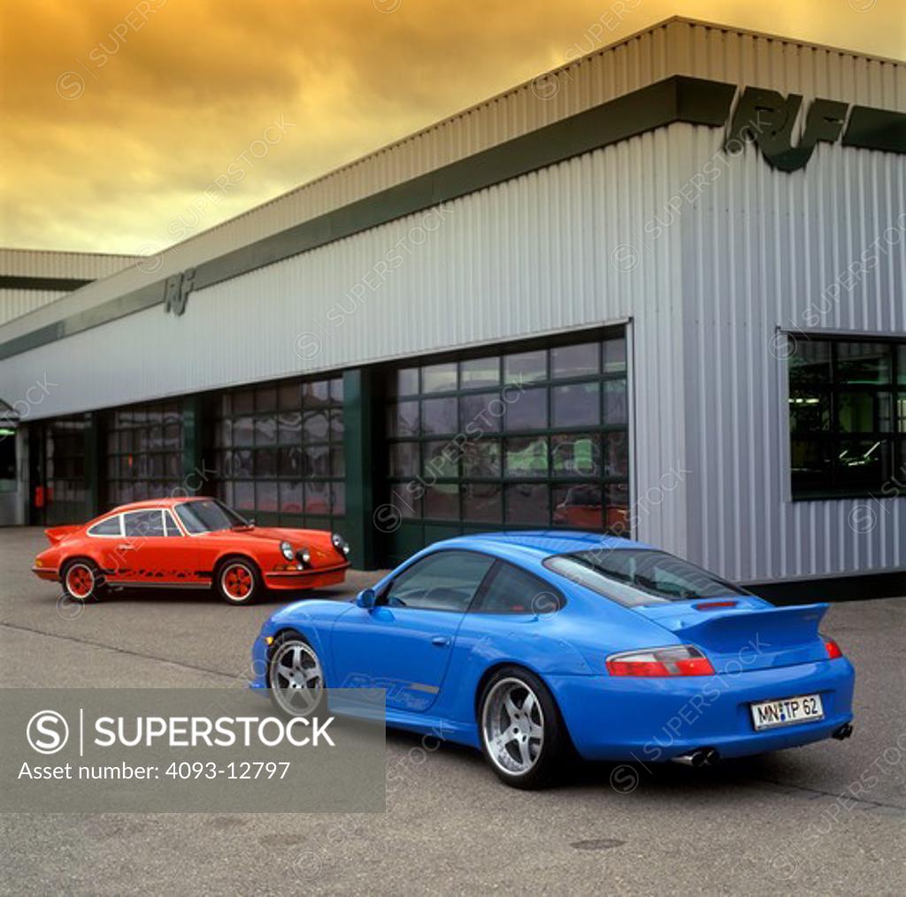 Porsche 911 RUF RGT 2004 blue 1973 1970s Carrera RS orange SuperStock