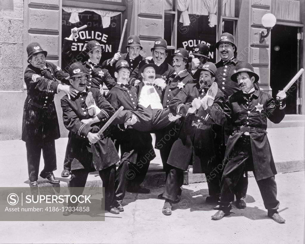 1910s 19121917 KEYSTONE COPS AND BEN TURPIN MACK HOLLYWOOD
