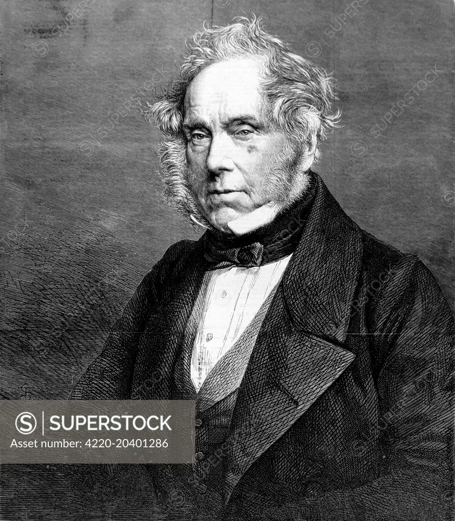 Engraving of Henry John Temple, 3rd Viscount Palmerston, the English