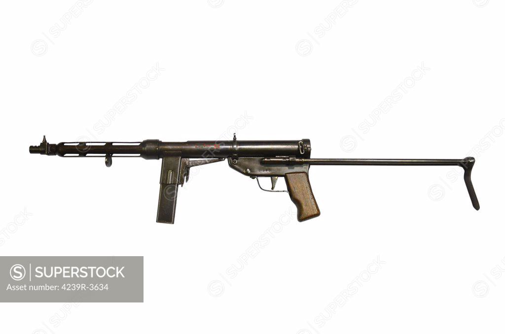 Italian TZ-45 9mm submachine gun. - SuperStock