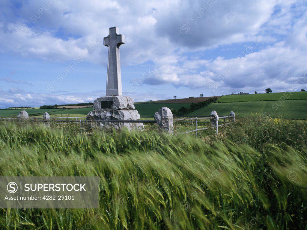 England, Northumberland, Flodden Field. Piper's Hill Monument on