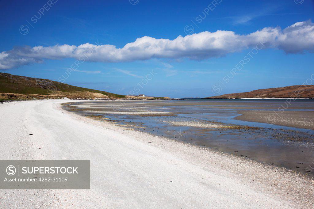 Scotland, Outer Hebrides, Barra. View of Traigh Mhor Cockle Strand on