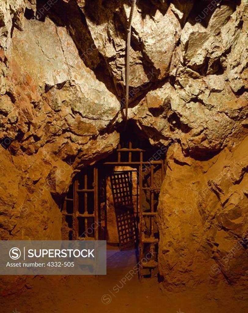 Clifton Jail, constructed in 1881. Story has it that the miner who dug the jail in this copper