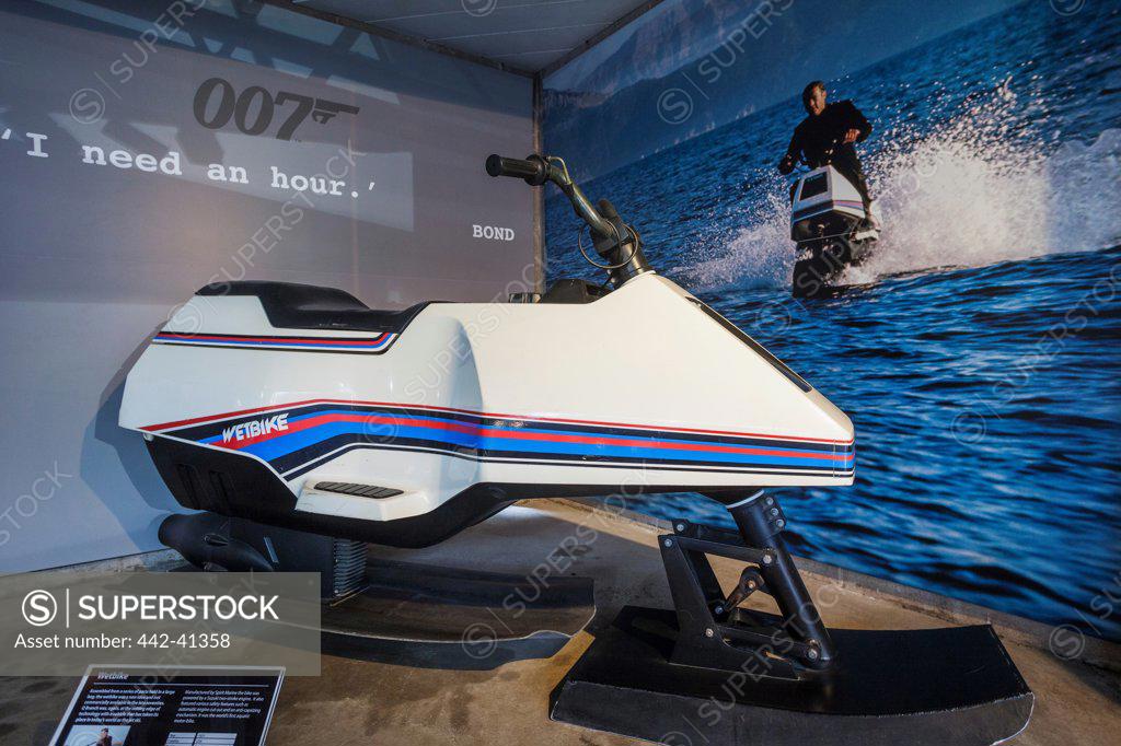 Wetbike used in James Bond Movie The Spy Who Loved Me in National Motor Museum, Beaulieu