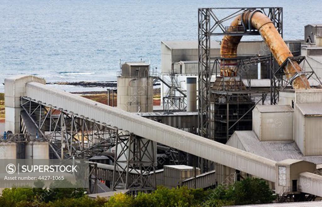 Detail of the Lafarge cement works at Dunbar, East Lothian, Scotland