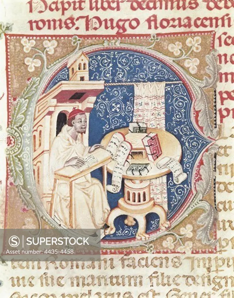 VINCENT of BEAUVAIS (11901264). Speculum historiale. ca. 1460. Legend