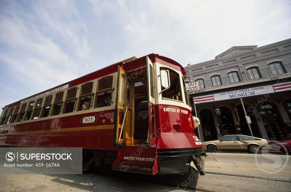Street Car Galveston Texas, USA SuperStock