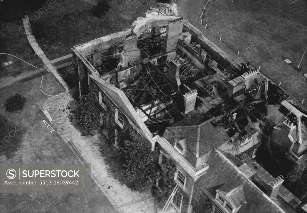 C.I.D. Investigate Sunninghill Fire Sunninghill Park, gutted by the