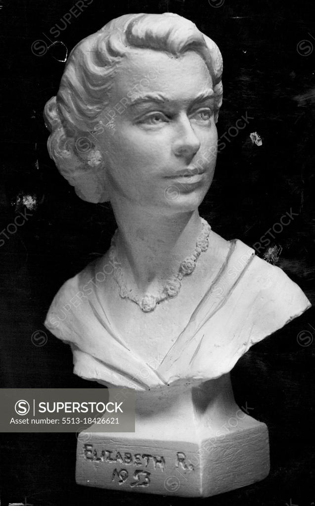 Paulin's plaster cast, as approved by the Queen. Queen Elizabeth has