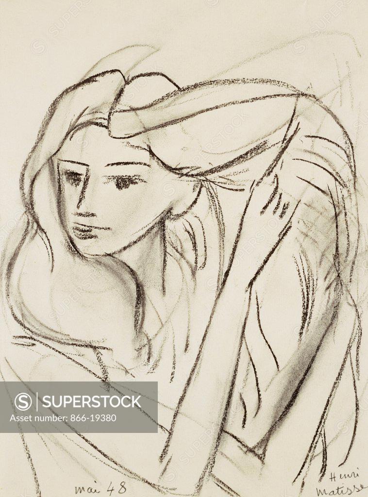 Hair La Chevleure Henri Matisse 1869 1954 Charcoal On Paper Drawn In 1948 40 8 X 30 5cm Stock Photo 866 19380 Superstock