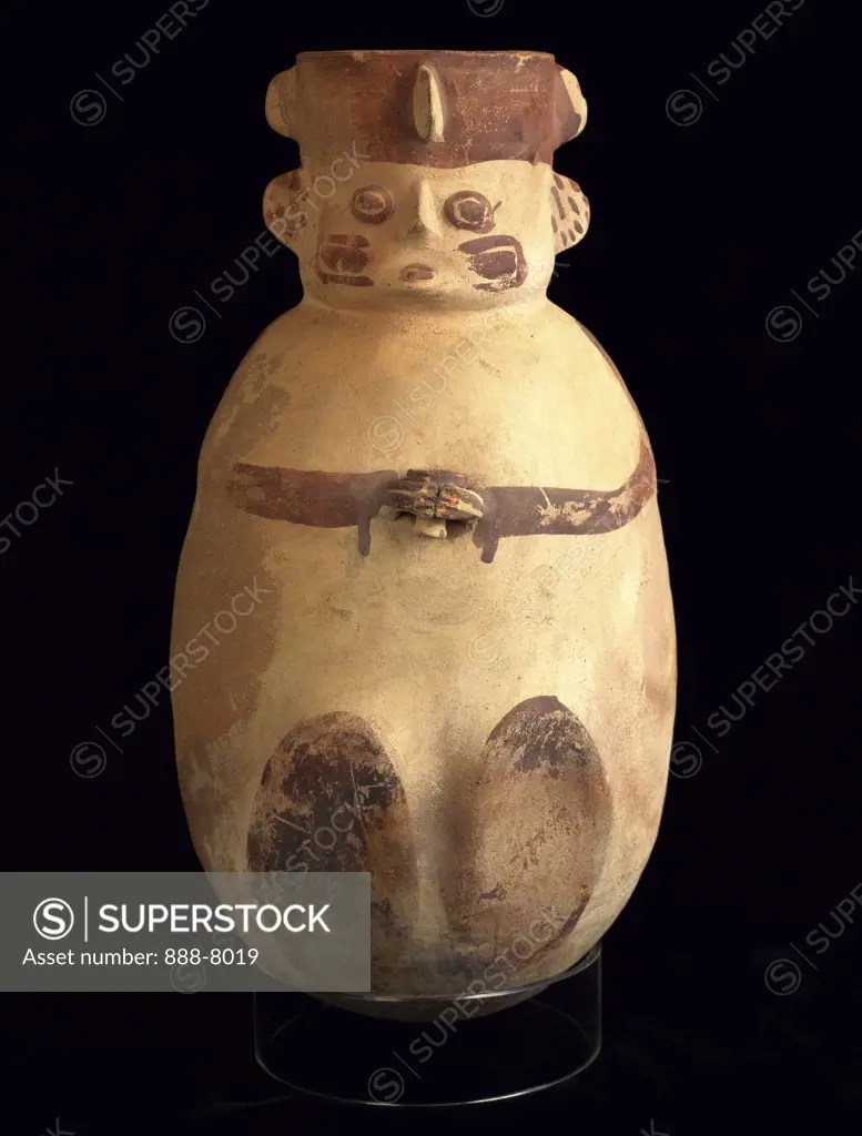 Seated Effigy Figure Burial Urn c.10001470 Chancay, Peru Ceramic Pre