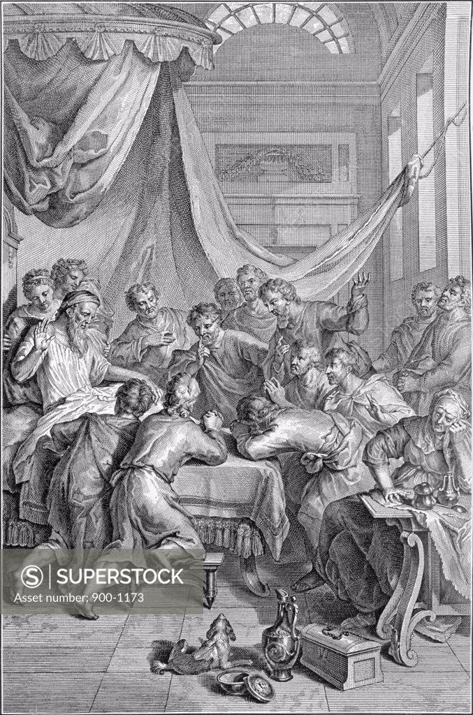 Jacob Prophesies, Hoet, Gerard (16481733/Dutch), ENGRAVING SuperStock