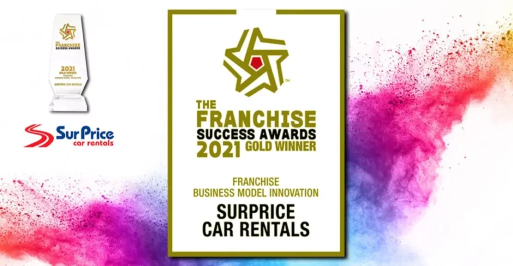 Surprice Car Rentals wins the Gold Award for “Franchise Business Model