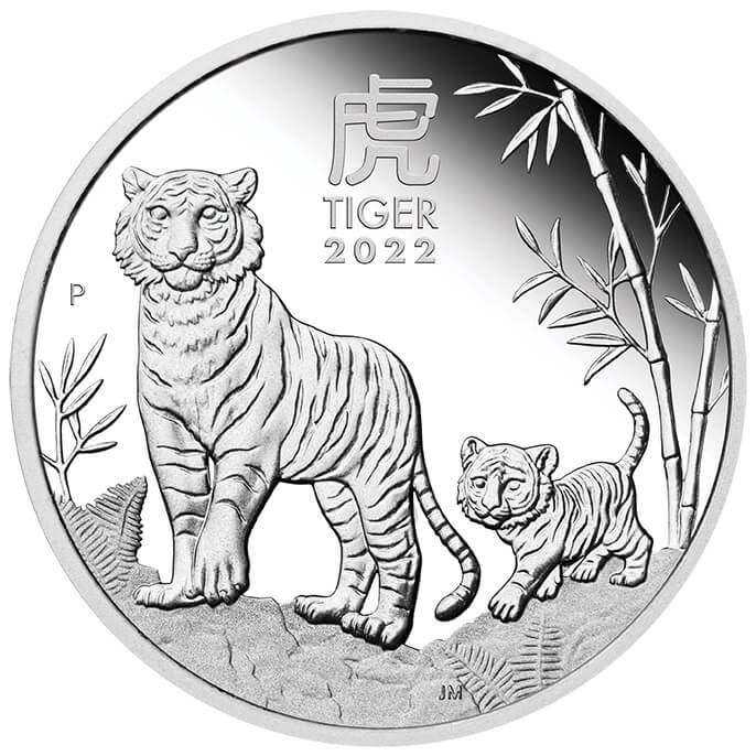 2022 Year of the Tiger 1/2oz .9999 Silver Proof Coin Lunar Series III