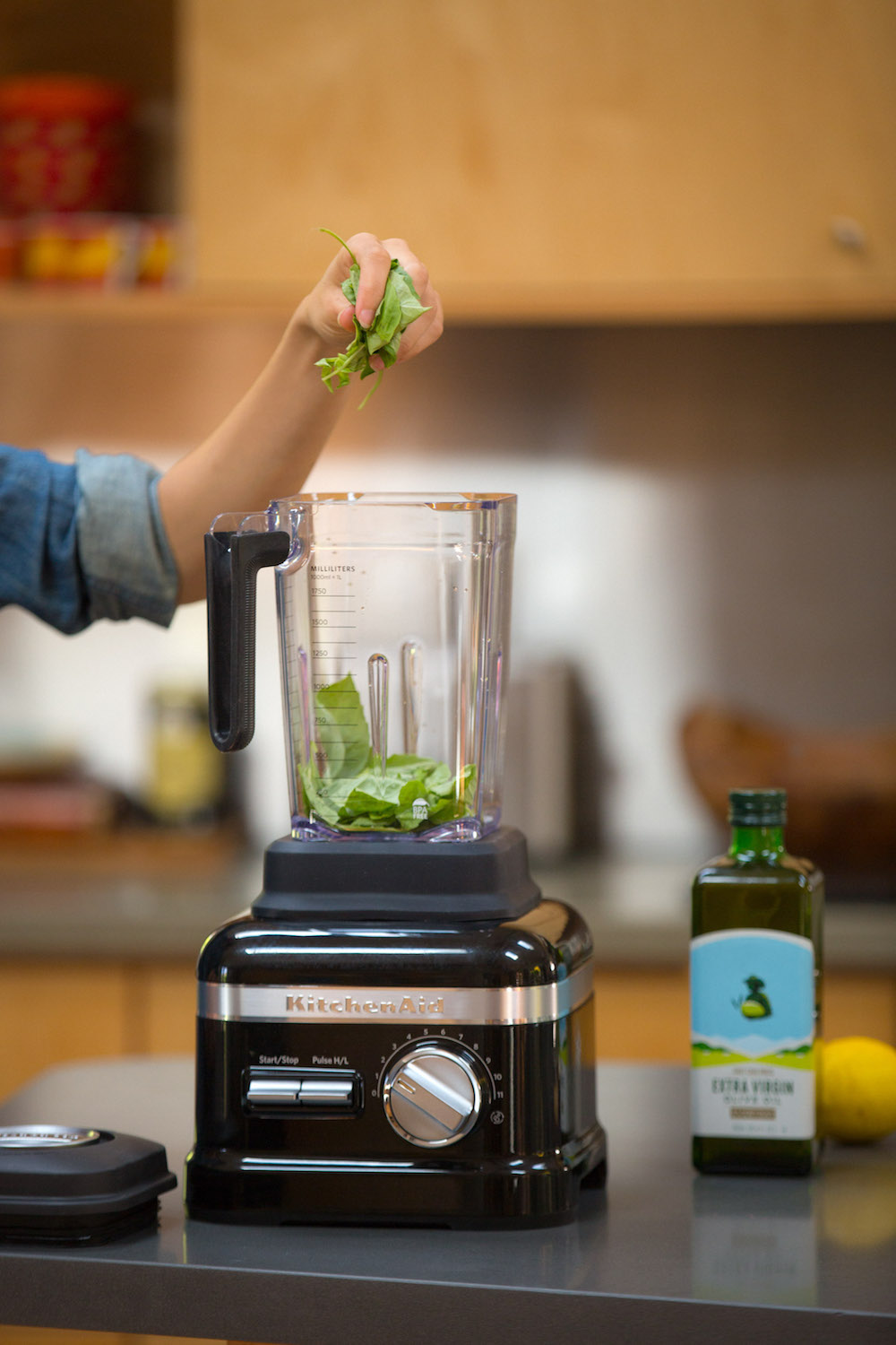 The KitchenAid® Pro Line® Series Blender Homemade Pesto SWEAT THE STYLE