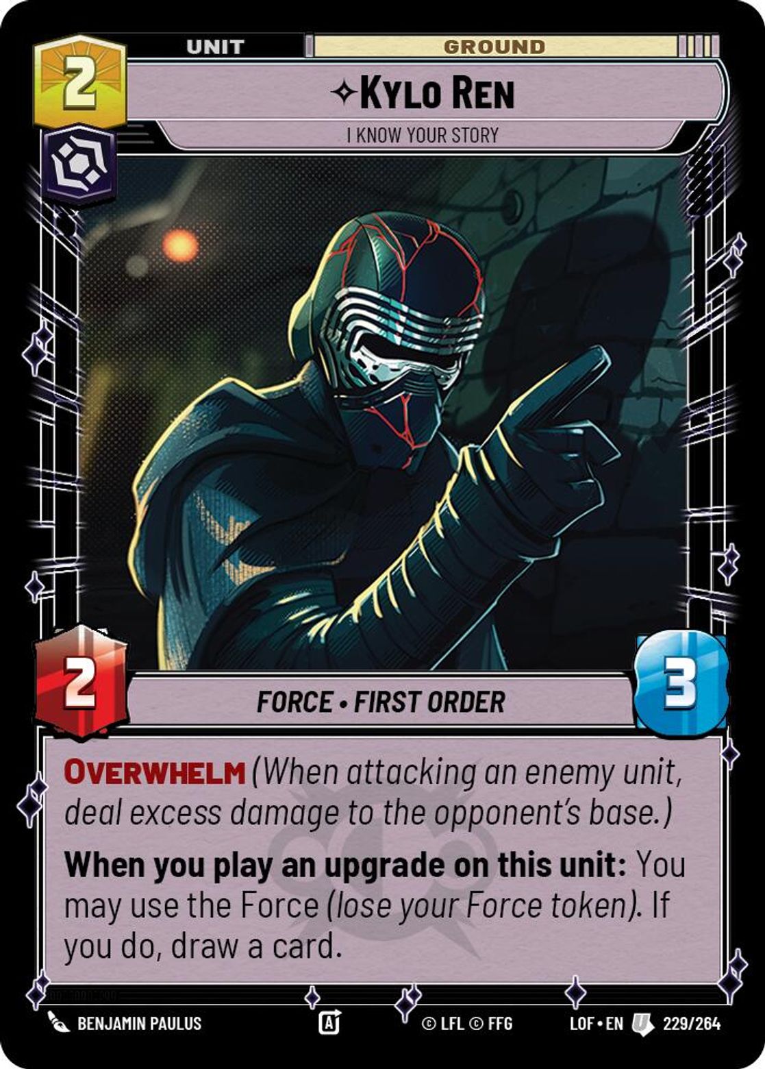 Kylo Ren I Know Your Story Star Wars Unlimited DB