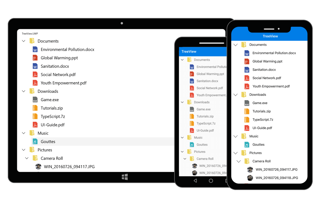Xamarin Forms Treeview Syncfusion Xamarin Ui Controls Visual Studio
