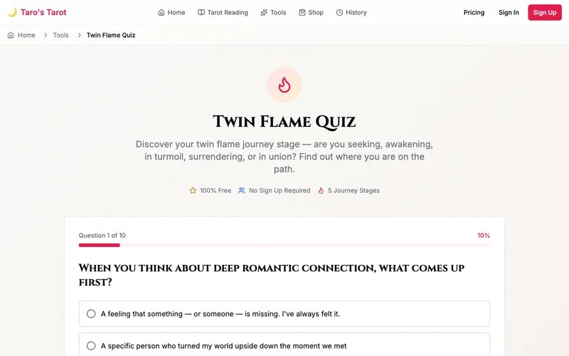 8 Best Free Twin Flame Reading Sites 2026 Taros Tarot
