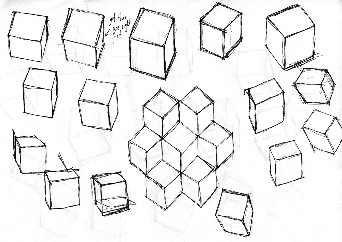 How to Draw 3D Cubes and Freehand Stars