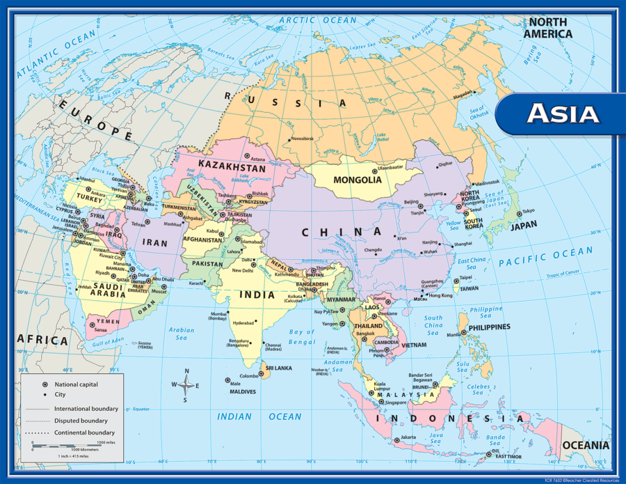 How many countries in Asia? Worldometer