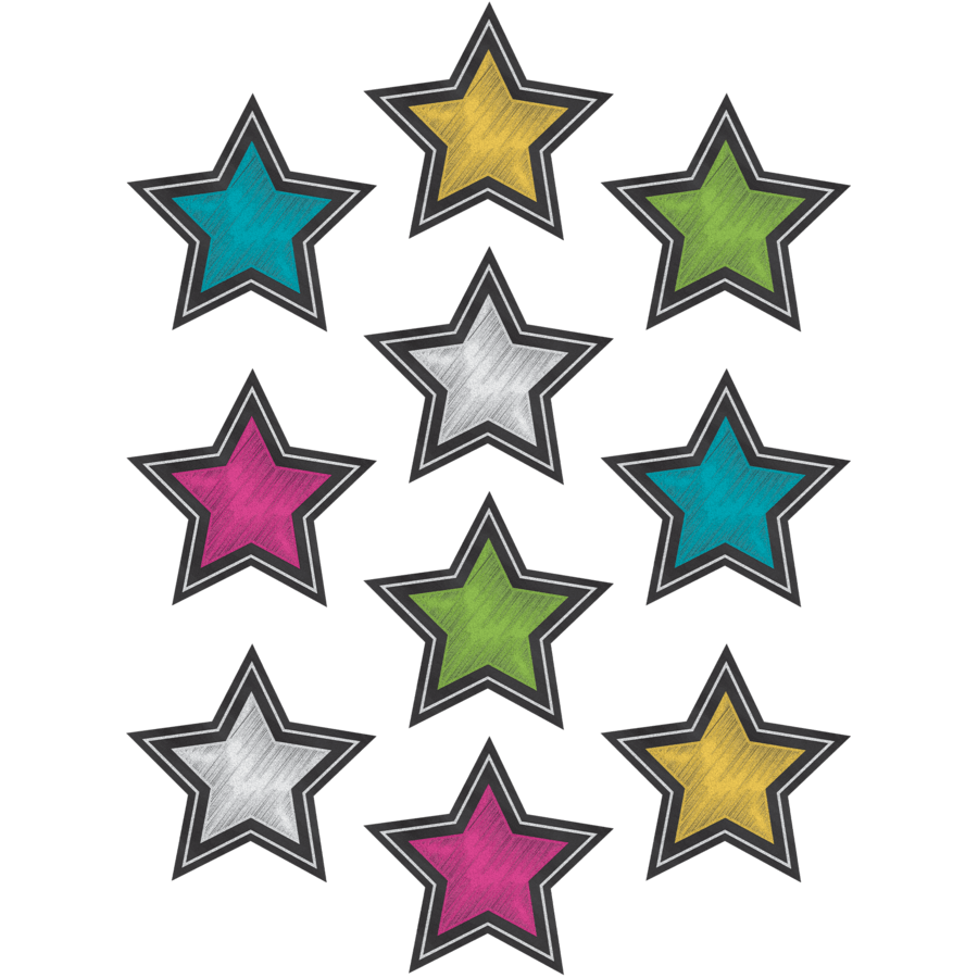 Chalkboard Brights Stars Accents TCR3550 Teacher Created Resources