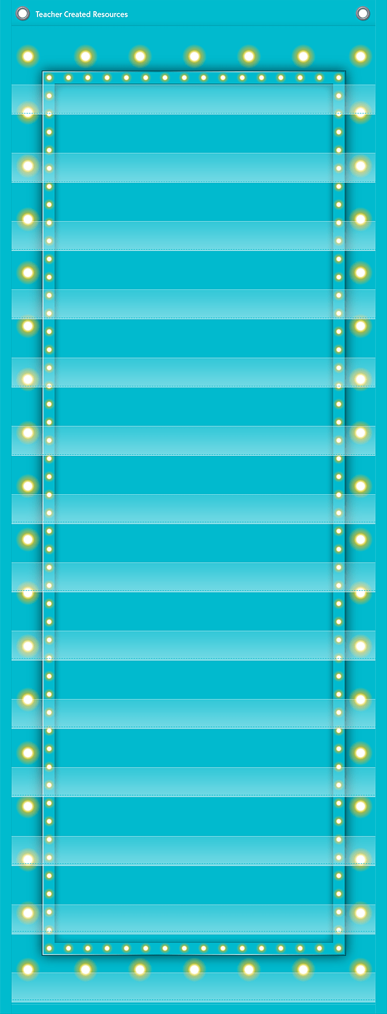 Light Blue Marquee 14 Pocket Chart TCR20773 Teacher Created Resources