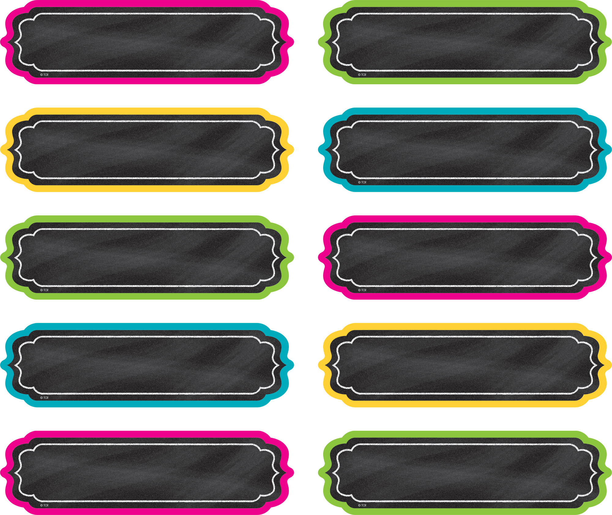 Chalkboard Brights Labels TCR20871 Teacher Created Resources