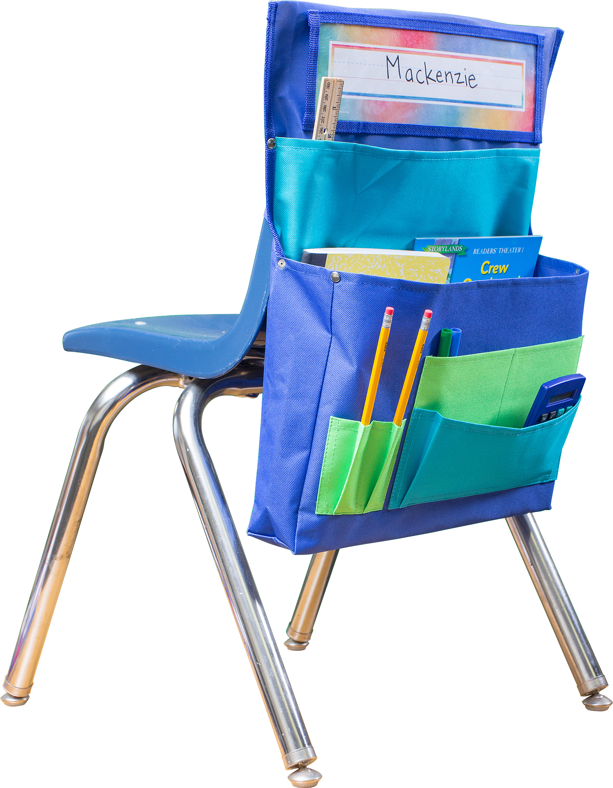 Blue, Teal & Lime Chair Pocket TCR20970 Teacher Created Resources
