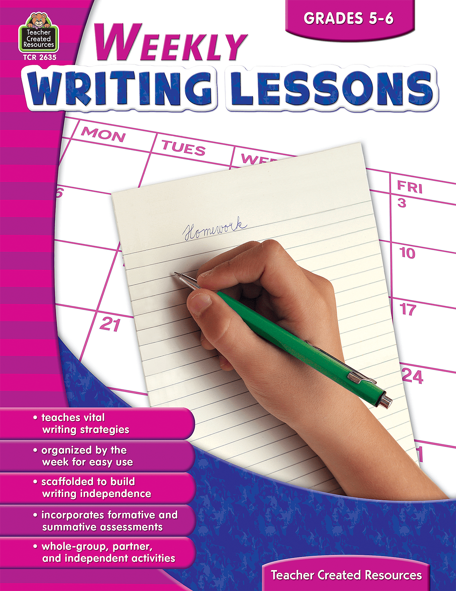 Weekly Writing Lessons Grades 56 TCR2635 Teacher Created Resources