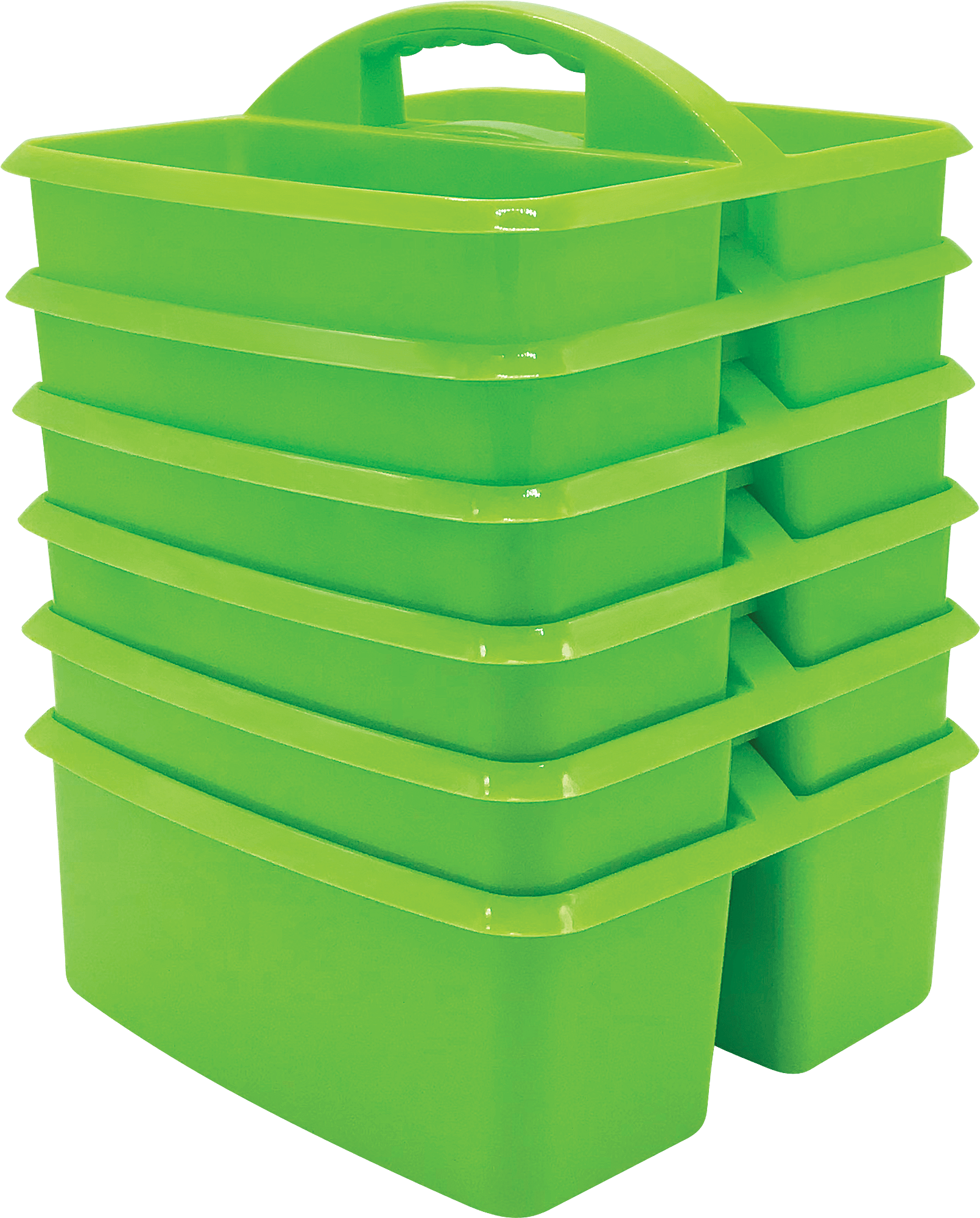 Lime Plastic Storage Caddies 6Pack TCR32252 Teacher Created Resources