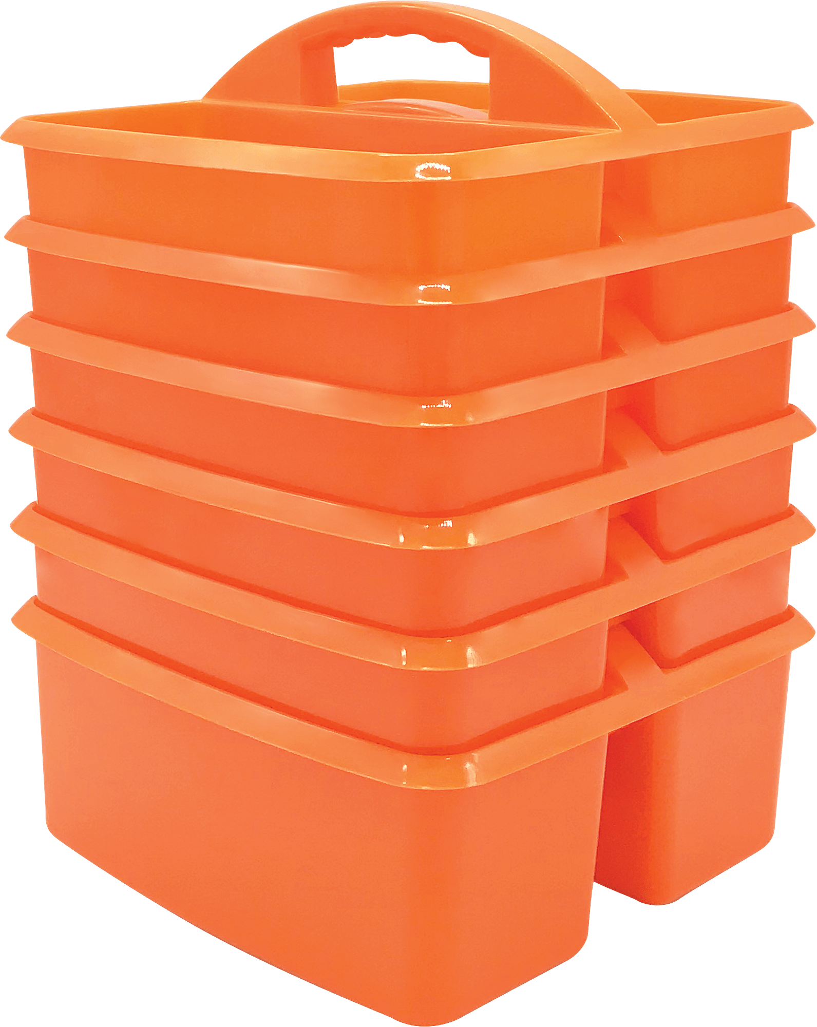 Orange Plastic Storage Caddies 6Pack TCR32254 Teacher Created Resources