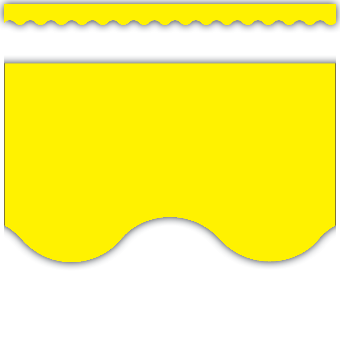 Yellow Scalloped Border Trim